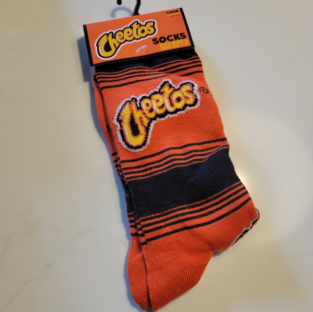Flaming Cheetos Socks bright flamin' orange NEW